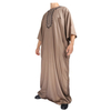 Wholesale Cotton Linen Casual 2022 Design Muslim Loose New Arabic Men's Islamic Robe Thobe