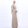 Foreign Trade New Style Lace Dress Muslim Female Lotus Leaf Sleeve Robe Abaya Dress Spot Cross-border