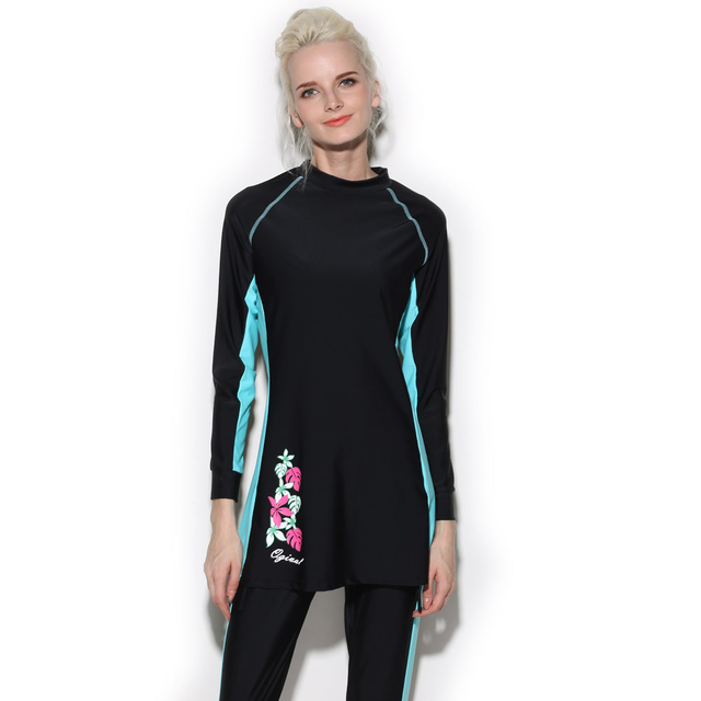 Women's Islamic Swimsuits Wholesale Muslim Modest Full Cover Beach Swimwear Burkini