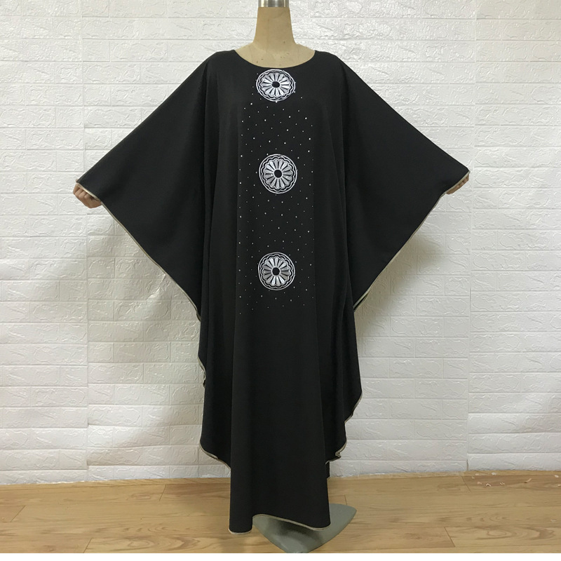  Morocco 2022 Thobe Kimono Bat Sleeve Turkish Islamic Clothing Modest Kaftan Abaya Burka Dubai Arab Caftan Jalabiya Muslim Prayer Women Maxi Dress Abaya