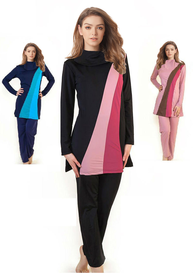 Plus Size Muslim Islamic Wholesale Women's Modest Full Cover Swimsuits Beach Swimwear Burkini