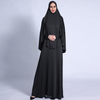 Ramadan spring pleated turban suit big swing dress retro Muslim solid color robe issued on behalf of