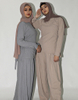 Loose Modest Fashion Thick Casual Two-Piece Middle East Muslim Lady Blouse Set