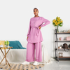 Summer Casual Loose Modest Fashion Middle East Muslim Lady Blouse Set