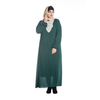Fashion Chest Applique Malaysia Arab Muslim Robe Plus Size Long-sleeved Dress Women