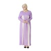 New Fashion Robe Korean Hemp Ethnic Muslim Lace Stitching Long-sleeved Dress Plus Size