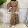 2022 Amazon AliExpress hot sale fashion women's stitching embroidered cardigan robe abaya