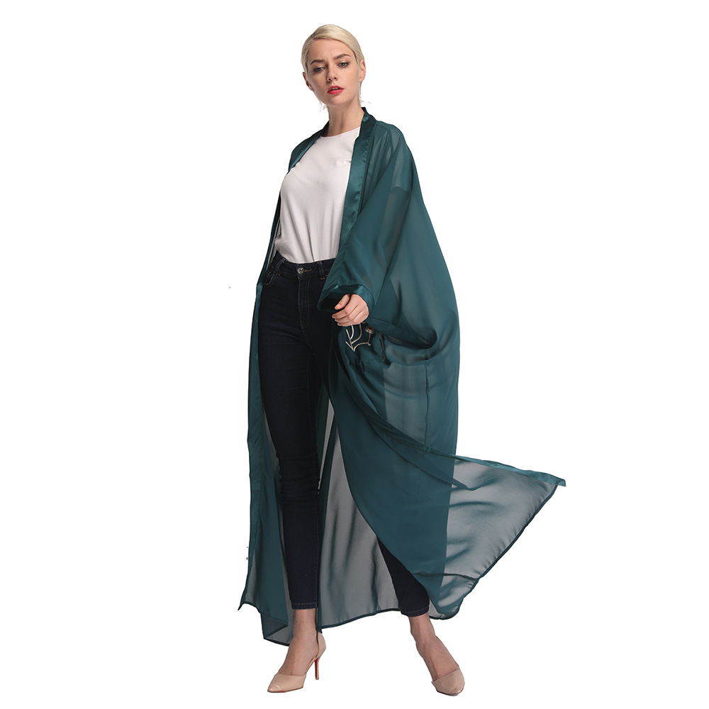 Simple 2022 Modest Fashion Islamic Dubai Designs Maxi Dresses Muslim Open Abaya