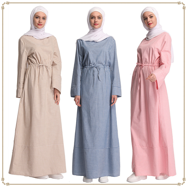 Chic 2022 Modest Fashion Islamic Dubai Maxi Dresses Muslim Open Abaya