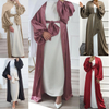 Modest Fashion Kimono Islamic Dress Cheap Arabic Style Muslim Maxi Dresses Modern Open Abaya