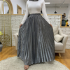 European And American Simple And Versatile Women's Spring And Summer New Style Big High-waist A-line Pleated Skirt Long Skirt