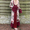 European And American Fashion Muslim Cardigan Hot Style, Middle East Embroidery Stitching Abaya