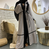Middle Eastern Muslim Fashion Cardigan Slim Embroidered Lace Robe