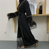 Middle Eastern Muslim Fashion Beaded Lace Hollow Lace Stitching Cardigan Tassel Robe