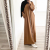 Islamic Modest Muslim Modern Dubai Arabic Latest Fashion Lady Maxi Dresses Open Abaya