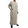 2022 Summer Wholesale Casual Short-sleeve Arabic Men's Robe Stand Collar Muslim Islamic Thobe