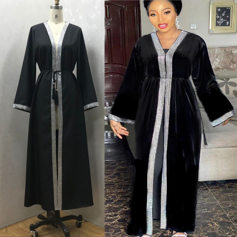  Modest Kimono 2022 Bat Sleeve Kimono Burka Jalabiya Islamic Clothing Dubai Abaya Caftan Modest Arab Turkish Muslim Thobe Kaftan Jilbab Prayer Women Maxi Dress Open Abaya