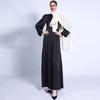 Autumn Matte A-line Dress with Lantern Sleeves Basic Long Skirt Muslim Female Abaya Cross-border 1
