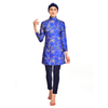 Muslim Swimsuit Three-piece Printed Swimsuit Large Size Slim Elastic Tight Long Sleeve Hat Modest Beachwear