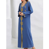 Modest Cardigan Long Sleeve Islamic Dubai Maxi Dresses Muslim Clothing Robe Asia Women's Abaya