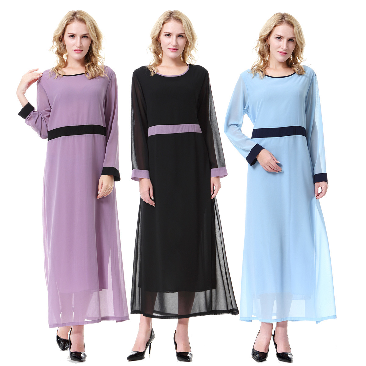  Fabric Embroidery Modest Fashion Muslim Dress Dresses Kaftan Borka Islamic Clothing Muslimah Baju Collection Women Kurta Abaya