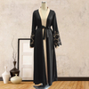 Foreign Trade Hot Style Lace Cuff Stitching Long-sleeved Loose Large Size Lace Cardigan Robe Muslim