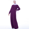 The New Round Neck Pleated Chiffon Muslim Robe Elegant Fashion Dress in Stock