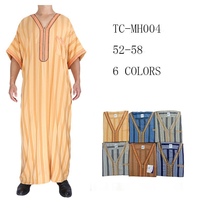 Wholesale New Design Islamic Nigeria Middle East Arabic Men's Robe Muslim Thobe