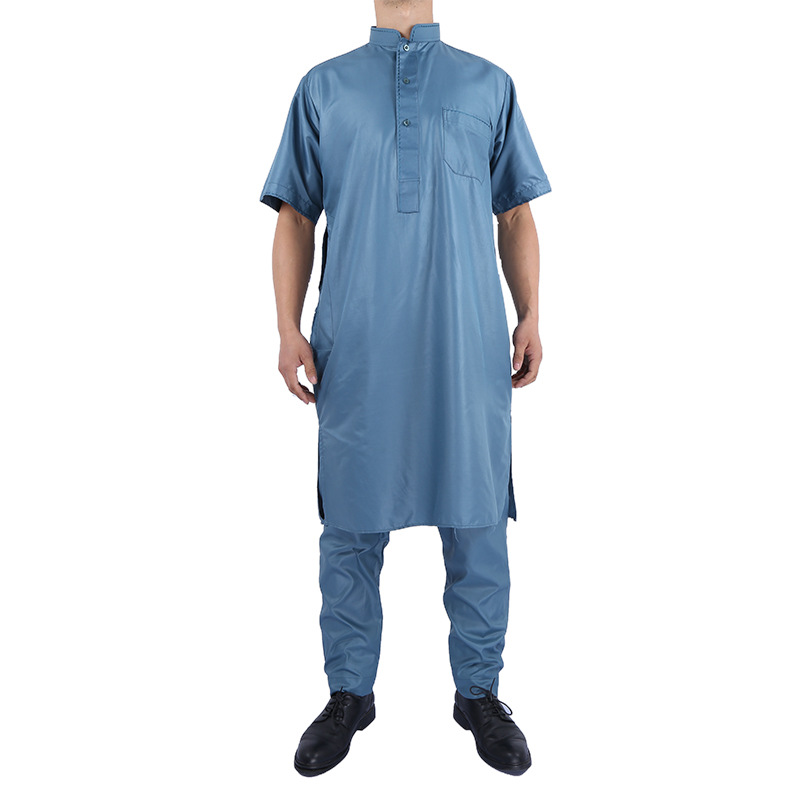 Men's Robe Wholesale Pakistan Arabic Stand Collar Muslim Islamic Thobe