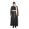 New Fashion Robe Chiffon Satin Hui Muslim Stitching Long-sleeved Dress Full Lining Plus Size Women