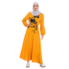 New Fashion Autumn New Middle Eastern Fashion Plus Size Women's Car Flower Lantern Sleeve Long Skirt