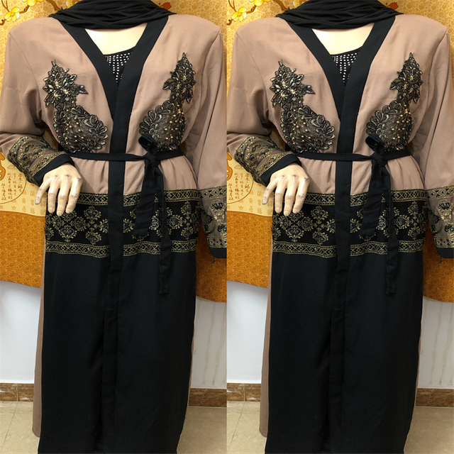  Islamic Clothing Dubai Kaftan Burka Caftan Thobe 2022 Turkish Jilbab Muslim Jalabiya Prayer Women Maxi Dress Abaya
