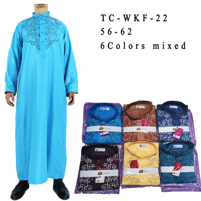 Qatar Wholesale Islamic Nigeria Middle East Arabic Men's Robe Muslim Thobe
