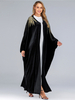 New Autumn and winter new luxury velvet car floral bat sleeve Muslim Arab Middle East robe