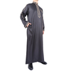 Wholesale Islamic Arabic Men's Robe Muslim Middle East Qatar Stand Collar Thobe