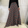2022 European and American fashion hot style hot sale casual waist waist slimming Scottish skirt