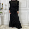 2022 Middle East New Fashion Women's Pleated Long Skirt Irregular Hem Muslim Dress