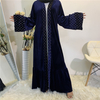 2022 Abaya Gold Velvet Bronzing Muslim Cardigan Robe Middle East New Fashion Autumn And Winter Kimono