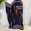 2022 Cross-border Source Fashion Printing Elegant Loose Muslim Robe Bat Sleeve Plus Size Women's Dress