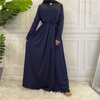 2022 The Middle East Hot Sale New Fashion Simple Women's Pure Color Muslim Dress