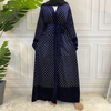 2022 Middle East new fashion autumn and winter kimono abaya gold velvet bronzing Muslim cardigan robe
