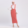 Amazon Modest Muslim Lady New Design Fashion Sheath Dress Middle East Ins Long Button Skirt