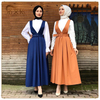 New Design Muslim Lady Sheath Dress Middle East Fashion Modest Ins Long Button Skirt
