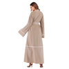 Amazon AliExpress Hot Sale Middle East Contrasting Color Striped Cardigan Muslim Robe Women's Foreign Trade Large Size Long Skirt