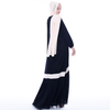 INS Color Matching Loose Version Muslim Women's Robe Summer Dress