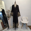 European And American Gold Lace Stitching Fashion Ramadan Cardigan Robe