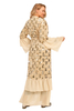 Fashion New Sequined Chiffon Stitching Flared Sleeve Muslim Cardigan Robe