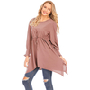New Style Simple Malaysian Turkish Elastic Band Waist Women's Solid Color Plus Size Blouse