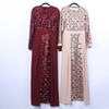 Muslim Long Sleeve Women's Dubai Sequin Embroidered Long Dress