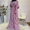 Cross-border Source Fashion Printing Elegant Long Dress Malaysia Turkey Bottoming Dress